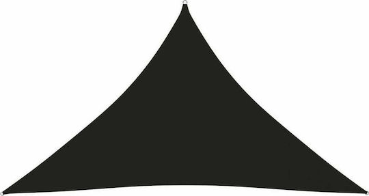 vidaXL Triangle Shade Sail Black With Hoop & with PU Coating 2.5x2.5x3.5m made of Oxford fabric