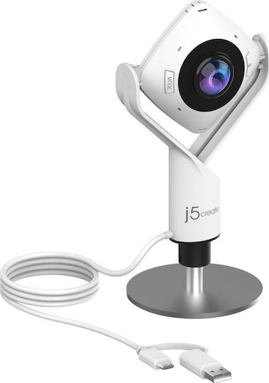 J5 Create JVCU360 Web Camera Full HD 1080p Λευκή