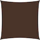 vidaXL Square Shade Sail Brown With Hoop & with...