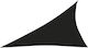 vidaXL Triangle Shade Sail Black With Hoop & with PU Coating 3x4m made of Oxford fabric
