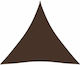 vidaXL Triangle Shade Sail Brown With Hoop & with PU Coating 4.5x4.5m made of Oxford fabric