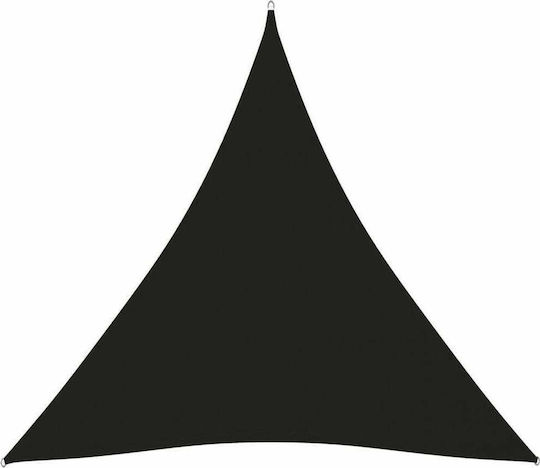 vidaXL Triangle Shade Sail Black With Hoop & with PU Coating 4m made of Oxford fabric
