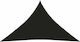vidaXL Triangle Shade Sail Black With Hoop & with PU Coating 3.5x3.5x4.9m made of Oxford fabric