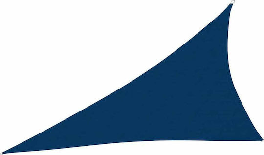 vidaXL Dreieck Sonnensegel Blau Mit Hoop & mit PU-Beschichtung 4x5x6.4m hergestellt aus Oxford-Gewebe