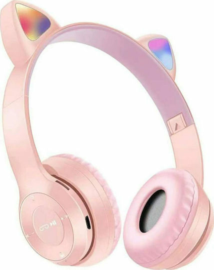 P47M Cat Ear Fără fir / Cu fir Pentru copii On Ear Căști cu Radio Roz