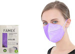 Famex Disposable Protective Mask FFP2 NR Lilac 1pcs