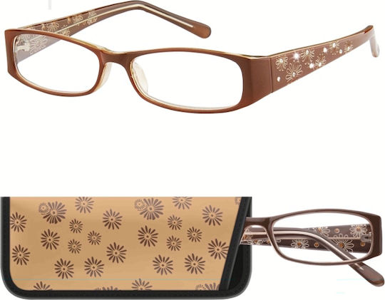 Montana Eyewear RD3 Women Reading Glasses +3.50 In Brown Colour RD3B