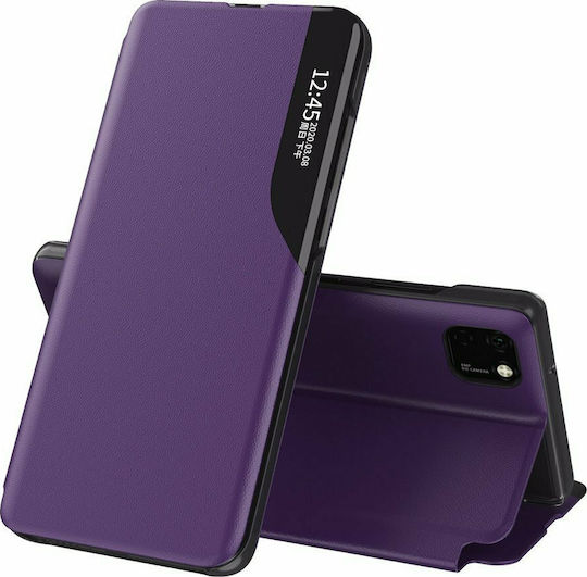 Hurtel Eco Leather View Book Δερματίνης Μωβ (Huawei Y5p)