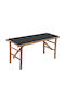 Bench Outdoor Bamboo with Pillows 118x38x45cm