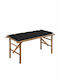Bench Outdoor Bamboo with Pillows 118x38x45cm