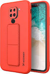 Wozinsky Kickstand Flexible Silicone Back Cover Red (Redmi Note 9)