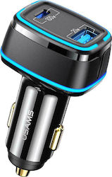 Usams US-CC142 Зарядно за кола с Портове 1xUSB-A 1xType-C