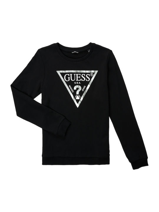 Guess Fleece Παιδικό Φούτερ Μαύρο Core