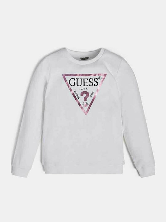 Guess Fleece Παιδικό Φούτερ Λευκό Core