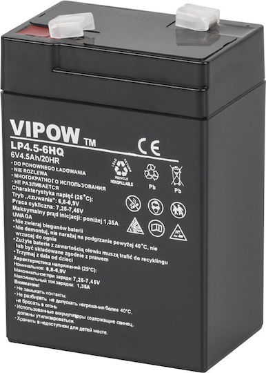 Vipow LP4.5-6HQ UPS Battery with Capacity 4.5Ah and Voltage 6V 1pcs