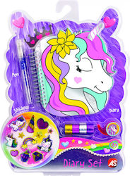 AS Kids Stationery Set with Notepad and Pen Unicorn 3pcs