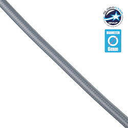 GloboStar Stoffkabel 2x0.75mm² in Gray Farbe 1m 77612