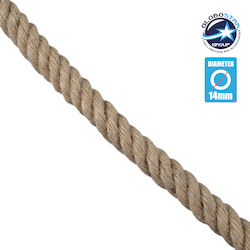 GloboStar Stoffkabel 2x0.75mm² in Beige Farbe 1m 77645