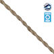 GloboStar Fabric Cable 2x0.75mm² in Beige Color...