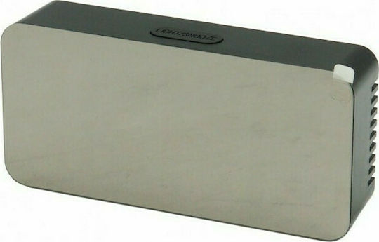 Factory Ceas De Masă Digital Cu Față Oglindă LED Cu Ceas Deșteptător Argintiu TY-DS-3622X-MAX