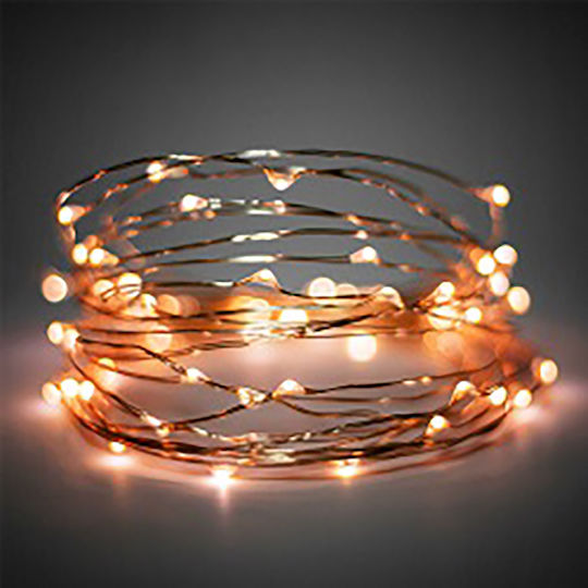 30 Lights LED 3m. Warm White Battery in String 1pcs