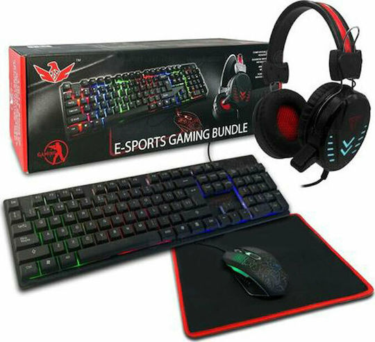JX-K8816 4in1 Σετ Gaming Πληκτρολόγιο με RGB φωτισμό & Ποντίκι (Αγγλικό US)
