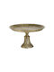 Inart Cake Stand Gold 34x34x20cm