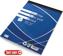 Notebook Block 50 Sheets A4 Ruled Blue