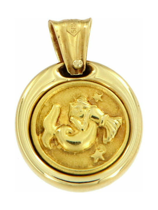 Mertzios.gr Charm Zodiac Sign from Gold 14K