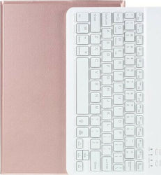 Backlight Version Flip Cover Piele artificială cu Tastatură Engleză SUA Rose Gold (iPad 2019/2020/2021 10.2'' - iPad 2019/2020/2021 10.2'') 104100219B 11IPA0277