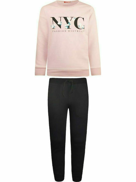 Energiers Kids Sweatpants Set Pink 2pcs