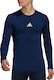 Adidas Herren Thermo Langarmshirt Kompression Blau