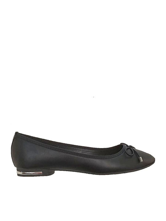 Synthetic Leather Ballerinas Black