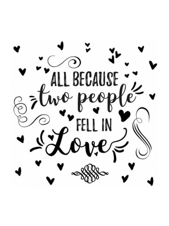 Διακοσμητικό Αυτοκόλλητο Τοίχου All Because Two People Fell In Love 1τμχ 22x44εκ. RoomMates Decor