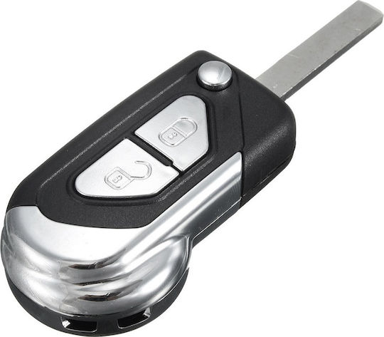 Foldable Car Key Shell with Blade with 2 Buttons for Citroen and Blade VA2
