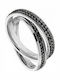 Verorama Damen Ring Vollring mit Zirkonia aus Stahl Vergoldet