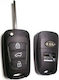 Foldable Car Key Shell with Blade with 3 Buttons for Kia και Λάμα TOY48