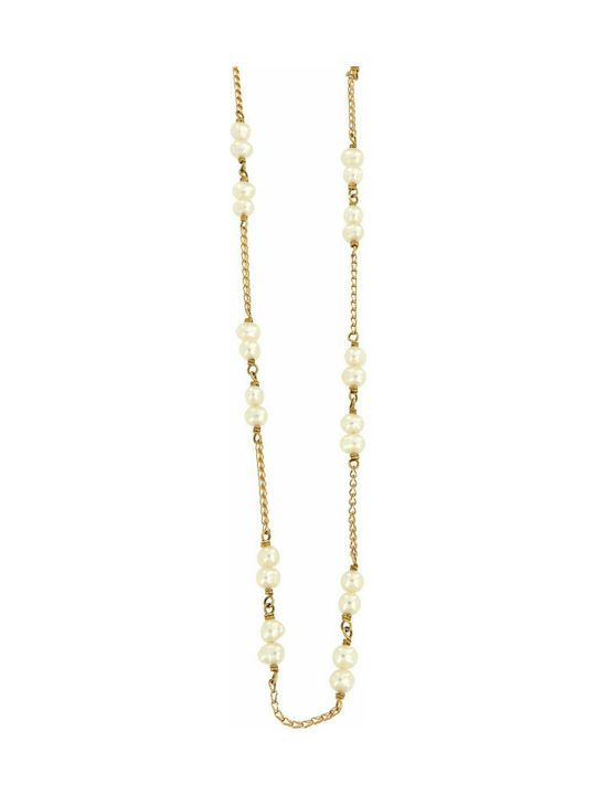 Mertzios.gr Necklace from Gold 14K with Pearls