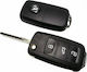 Foldable Car Key Shell with Blade with 3 Buttons for VW / Seat / Skoda για Group Vag