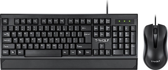 T-Wolf TF330 Tastatur & Maus Set Englisch UK