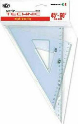 Set 2 Geometric Triangles Plastic Transparent Ilca