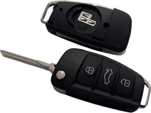 Audi Κέλυφος Κλειδιού Αυτοκινήτου Audi με 3 Κουμπιά και Ανάγλυφο Σήμα