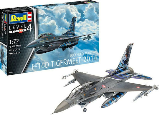 Revell Lockheed Martin F-16D Tigermeet 2014 Modeling Figure Airplane 130 Pieces in Scale 1:72