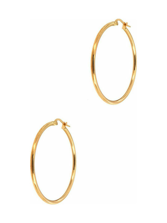 Mertzios.gr Earrings Hoops made of Gold 14K