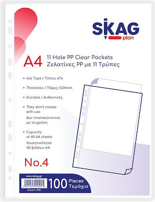 Skag Plastic Sleeve for Documents A4 with Holes