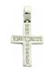 Mertzios.gr White Gold Cross 18K