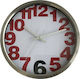 Wall Clock Metallic Silver Ø30cm