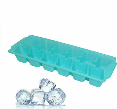 Plastic Ice Cube Tray 12 Slots Blue