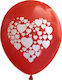 Set of 15 Balloons Latex Red Valentine's Day 30cm