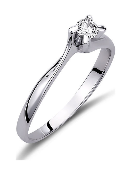 Mar & Co Diamonds Μονόπετρο από Λευκόχρυσο 18Κ